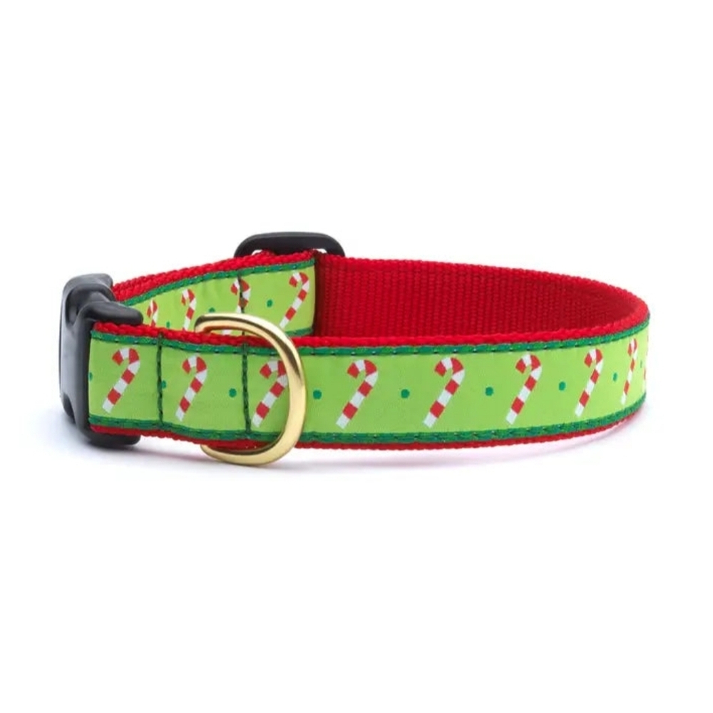 Candy Cane Dog Collar Up Country NWT